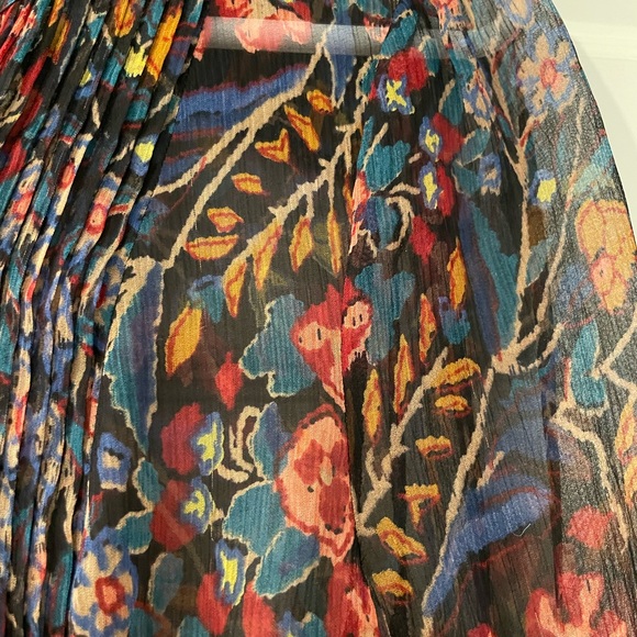 Joie Multicolor Floral Sheer Blouse - Picture 3 of 8